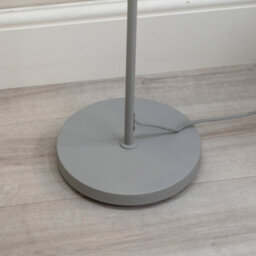 Valuelights Morris Grey Metal Stem Standing Floor Lamp With Angled Dome Shade For Living Room Office - Led Bulb Included - thumbnail 4