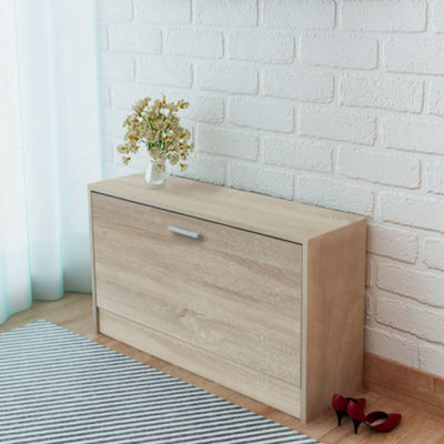 Berkfield Shoe Storage Bench Oak 80X24X45 Cm - image 1