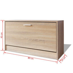 Berkfield Shoe Storage Bench Oak 80X24X45 Cm - thumbnail 6