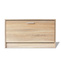 Berkfield Shoe Storage Bench Oak 80X24X45 Cm - thumbnail 3
