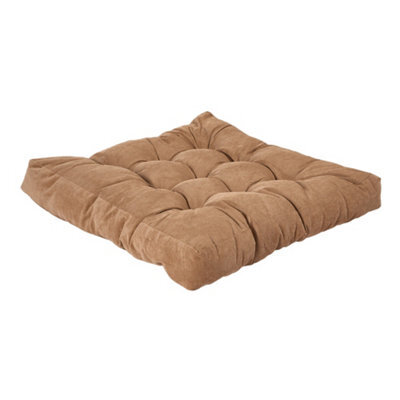 Living And Home Supportive And Comfortable Corduroy Chair Cushion Seat Pad Tatami Cushion Indoor And Outdoor 55Cm W X 55Cm D X 5Cm H Light Coffee - image 1