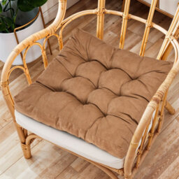 Living And Home Supportive And Comfortable Corduroy Chair Cushion Seat Pad Tatami Cushion Indoor And Outdoor 55Cm W X 55Cm D X 5Cm H Light Coffee - thumbnail 2