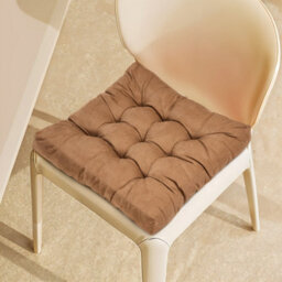 Living And Home Supportive And Comfortable Corduroy Chair Cushion Seat Pad Tatami Cushion Indoor And Outdoor 55Cm W X 55Cm D X 5Cm H Light Coffee - thumbnail 3