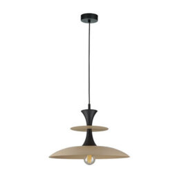 Luminosa Lighting Luminosa Celesta Dome Pendant Ceiling Light Beige, Black 1X E27 - thumbnail 1