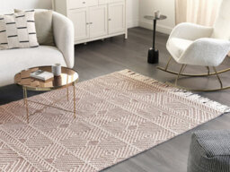 Beliani Rug Kestel Brown Beige 160 X 230 Cm Wool - thumbnail 2