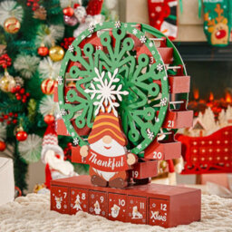Living And Home Christmas Decoration Tabletop Ferris Wheel Advent Calendar With Base - thumbnail 2