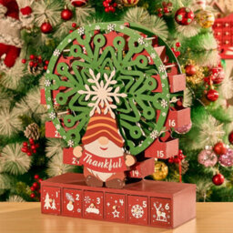 Living And Home Christmas Decoration Tabletop Ferris Wheel Advent Calendar With Base - thumbnail 3