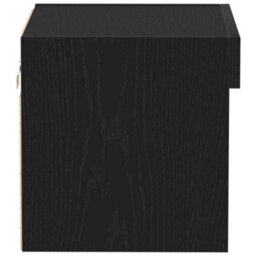 Berkfield Modern Wall Cabinet With Led Lights Black Oak 40X30X30 Cm - thumbnail 7