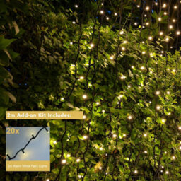 Christmas Tree World Crownvine 2 Pack 20 Led Warm White Curtain Lights 2M - Black Rubber Cable (For Crownvine Lights) - thumbnail 2