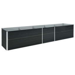 Berkfield Garden Raised Bed Galvanised Steel 400X80X45 Cm Anthracite - thumbnail 2