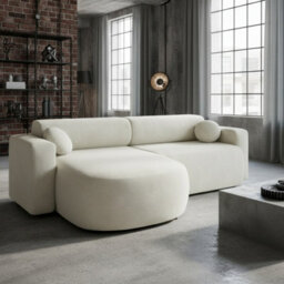 Nicelo Cream Corner Sofa Bed Has Storage Modern Style And Everyday Comfort - thumbnail 2