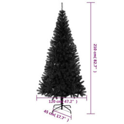 Walplus Artificial Christmas Tree With Stand Black 210 Cm Pvc - thumbnail 7