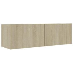 Berkfield 3 Piece Tv Cabinet Set Sonoma Oak Engineered Wood - thumbnail 4