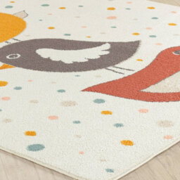 Livabliss Kids Modern Yellow/blue/brown Bedroom Pioupiou Area Rug 140 X 200 Cm - Easy Care, Non Shedding, Soft & Safe Rug For Kids Spaces - thumbnail 6