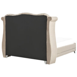 Beliani Bed Velvet Ayette 160 X 200 Cm (Eu King Size) Beige - thumbnail 6