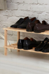 Orsina 2 Tier Cedar Wood Shoe Rack, Under Stairs Shoe Storage Solution, Wooden Shoe Stand For Home, Office - thumbnail 5