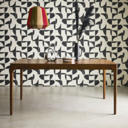 Sweeek - Rectangular Dining Table In Hevea Wood And Ash Veneer Seats 6 Elena Walnut 160X90X76 Cm - thumbnail 3