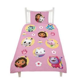 Gabby's Dollhouse Reversible Gabby And Friends Duvet Set Multicoloured (Single) - thumbnail 2