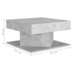 Vidaxl Coffee Table Concrete Grey 57X57X30 Cm Engineered Wood - thumbnail 7