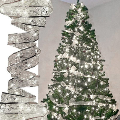 Groundlevel Led Ribbon Shape Fairy Lights - Cool White 2 Lengths - image 1