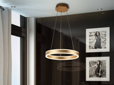 Luminosa Lighting Luminosa Helia Integrated Led Ceiling Pendant Gold - Uk Stock - image 1