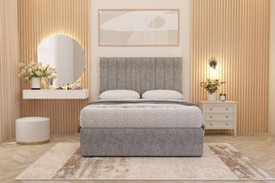 Somnior Beds Somnior Alexas Divan Bed Set With Midnight Pocket Sprung Mattress And Headboard Grey Tweed - image 1