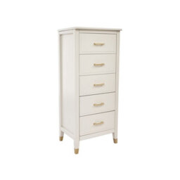 Palazzi 5 Drawer Narrow Chest Of Drawers White - thumbnail 5