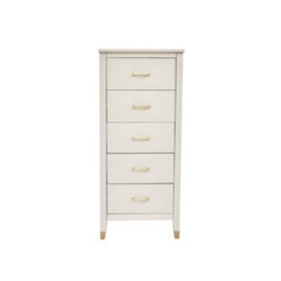 Palazzi 5 Drawer Narrow Chest Of Drawers White - thumbnail 4