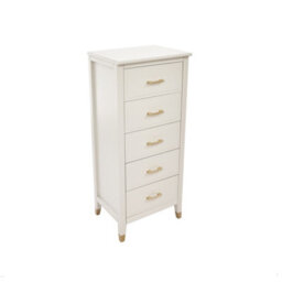 Palazzi 5 Drawer Narrow Chest Of Drawers White - thumbnail 3