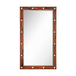 Top Ceramics Designer Wall Mirror (L)120 X (W)70 Cm Polished Aluminium With Rio Rosewood Frame - thumbnail 2