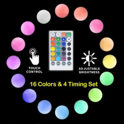 Moon Lamp 18Cm, 16 Colour Rgb Rechargeable Night Light With Remote & Touch Control - thumbnail 3