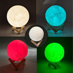 Moon Lamp 18Cm, 16 Colour Rgb Rechargeable Night Light With Remote & Touch Control - thumbnail 2