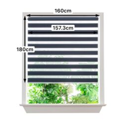 GoodHome Elin Corded Blue Storm Day & Night Roller Blind (W)160Cm (L)180Cm - thumbnail 8