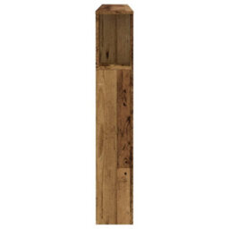 Berkfield Headboard Cabinet Old Wood 160X18.5X103.5 Cm Engineered Wood - thumbnail 5
