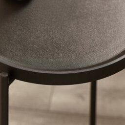 Oakham Cordoba Round Coffee And Lamp Table Set In Black - thumbnail 8
