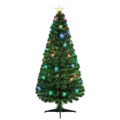 Garden Store Direct Premier Fibre Optic Star Tree With Multi Coloured Led Lights 1.2M - image 1
