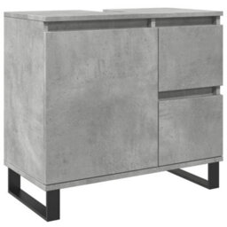 Berkfield Bathroom Sink Cabinet Concrete Grey 65X33X60 Cm Engineered Wood - thumbnail 2