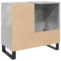 Berkfield Bathroom Sink Cabinet Concrete Grey 65X33X60 Cm Engineered Wood - thumbnail 6