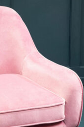 Orsina Pink Velvet Arm Chair, Luxury Velvet Upholstered Accent Chair, Comfortable Armchair For Home, Office - thumbnail 6