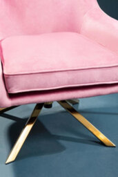 Orsina Pink Velvet Arm Chair, Luxury Velvet Upholstered Accent Chair, Comfortable Armchair For Home, Office - thumbnail 8