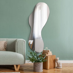 "Mirroroutlet The Lacuna Frameless Pond Wall Mirror 63"" X 24"" (160Cm X 60Cm)" - thumbnail 1