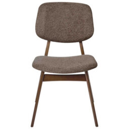 Beliani Set Of 2 Dining Chairs Elaine Boucle Dark Brown/ Taupe - thumbnail 6