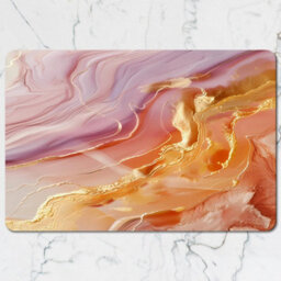 Benjamin Tate Design Marble Gold Vein Placemat And Coaster Set Light Dream Collection Limited Edition Exclusive - thumbnail 2