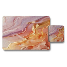 Benjamin Tate Design Marble Gold Vein Placemat And Coaster Set Light Dream Collection Limited Edition Exclusive - thumbnail 1