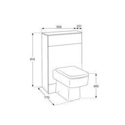 Homestylestore 1050mm Dark Oak Bathroom Combination Vanity Wc Unit With Black T Bar Handle - thumbnail 5