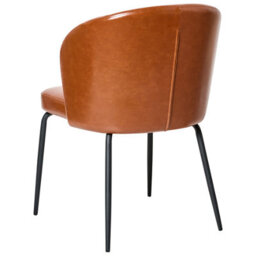 Beliani Set Of 2 Dining Chairs Zana Faux Leather Golden Brown - thumbnail 6
