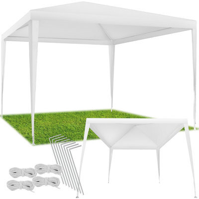 Tectake Gazebo Farah-  Water Resistant, Plug-In System, 3X3M 300 X 300 X 250 Cm - White - image 1