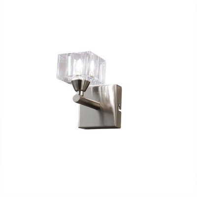Luminosa Lighting Luminosa Cuadrax Wall Lamp 1 Light G9, Satin Nickel - image 1