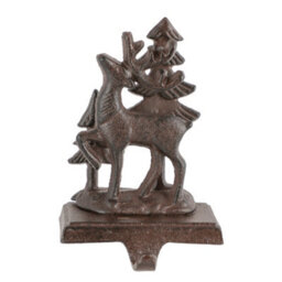 Dibor 3D Reindeer Decorative Stocking Hook Fireplace Stocking Holder Christmas Stocking Holder - thumbnail 2