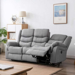 More4Homes Seattle Electric Fabric Recliner 3 Seater Sofa - thumbnail 1